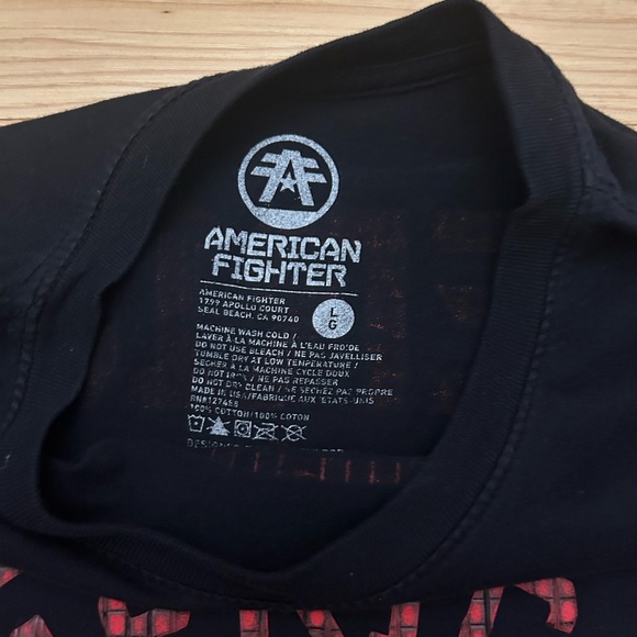 American Fighter Men’s Graphic Double Sided T-Shirt Size Large - Picture 2 of 3